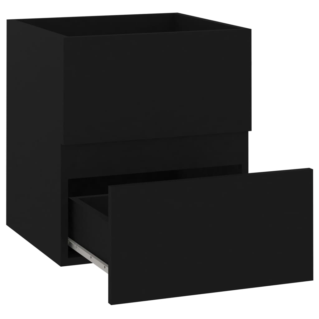 Mobile Lavabo Nero 41x38,5x45 cm in Legno Multistrato