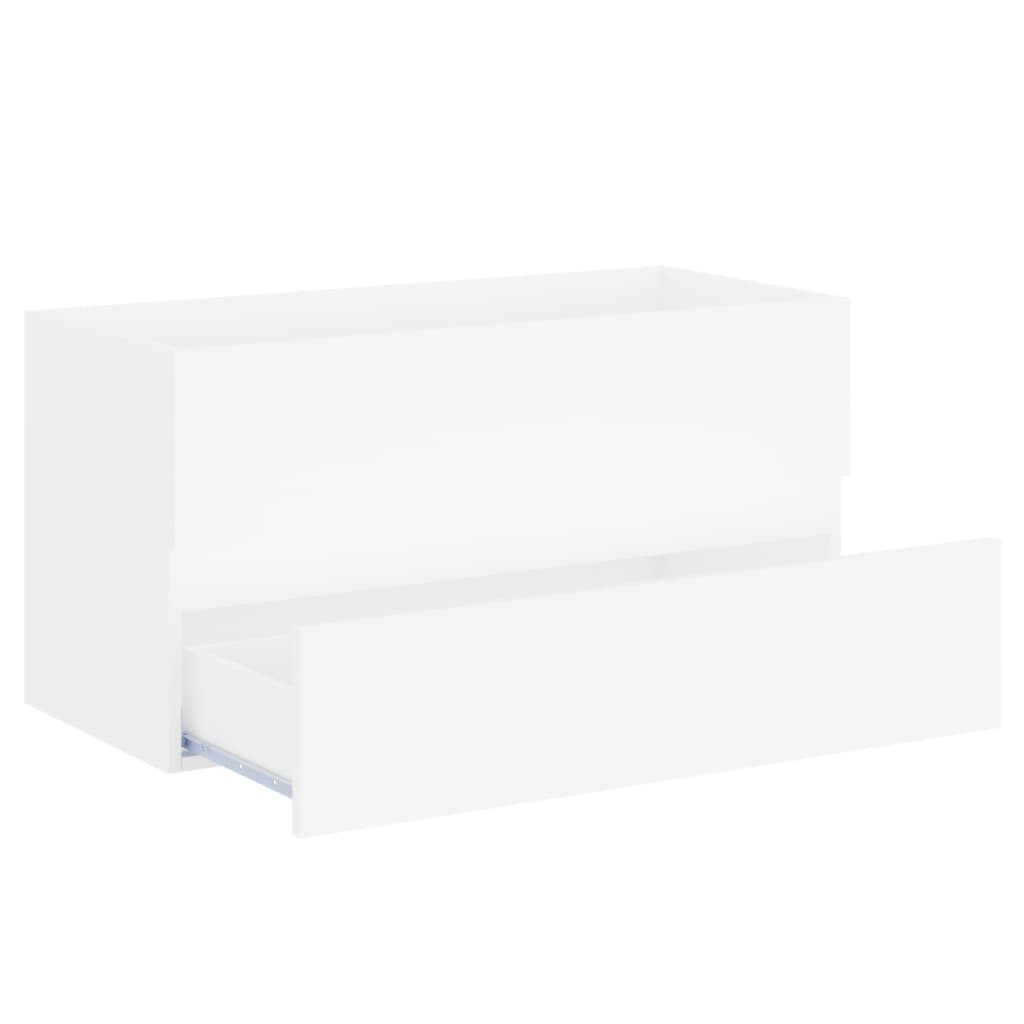 Mobile Lavabo Bianco 90x38,5x45 cm in Legno Multistrato