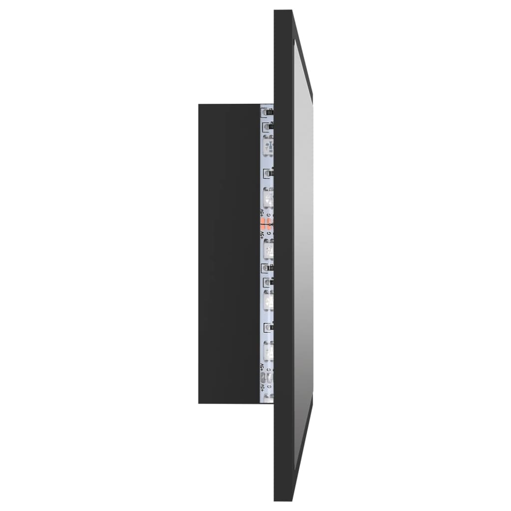 Specchio da Bagno a LED Grigio 60x8,5x37 cm in Acrilico
