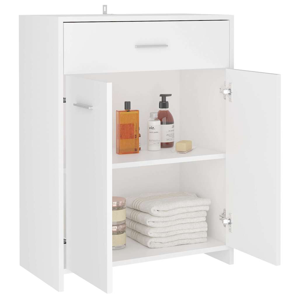 Armadio da Bagno Bianco 60x33x80 cm in Legno tecnico
