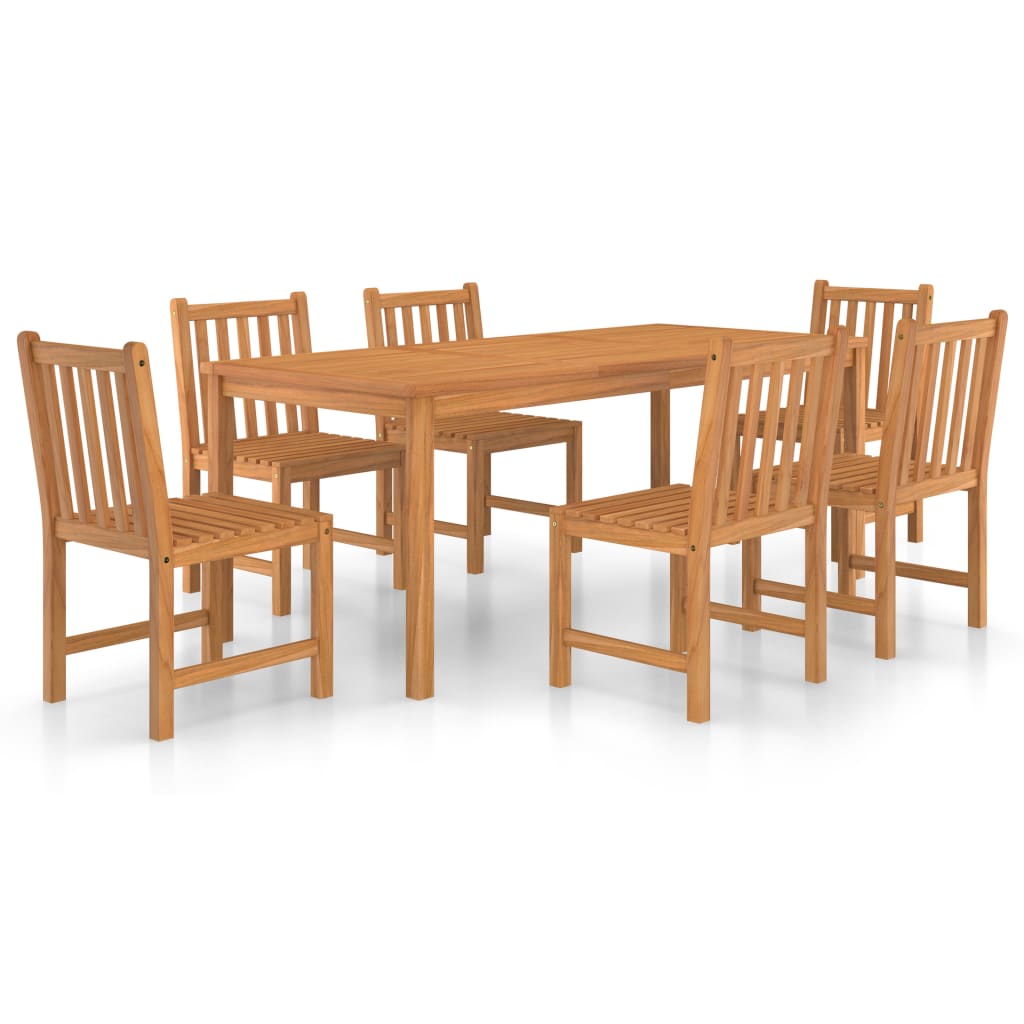 Set da pranzo da giardino 7 pz 180x90 cm in legno massello di teak