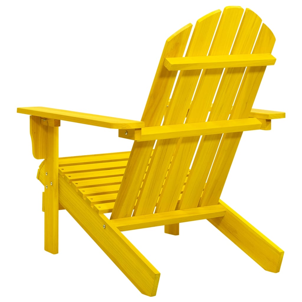 Sedia Giardino Adirondack in Legno Massello di Abete Gialla