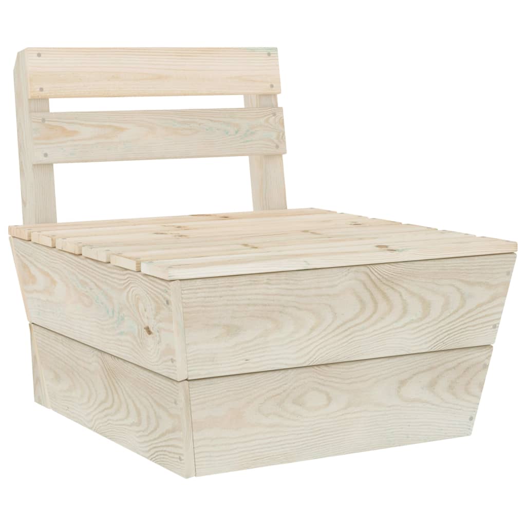 Set Divani da Giardino su Pallet 3 pz in Legno Abete Impregnato