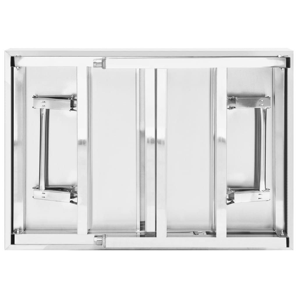 Tavolo da Lavoro Cucina Pieghevole 85x60x80 cm in Acciaio Inox