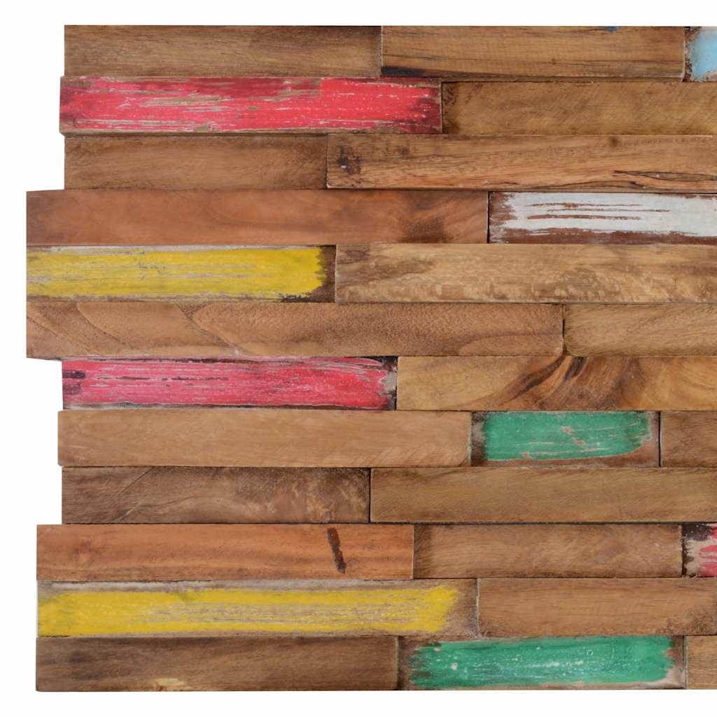 Pannelli per Pareti 10 pz 1,03 m² in Legno Massello di Teak