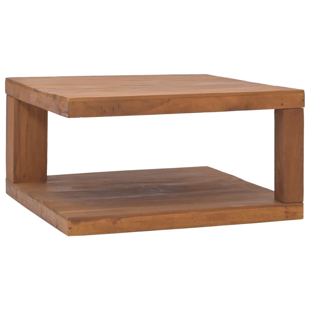 Tavolino da Salotto 65x65x33 cm in Legno Massello di Teak