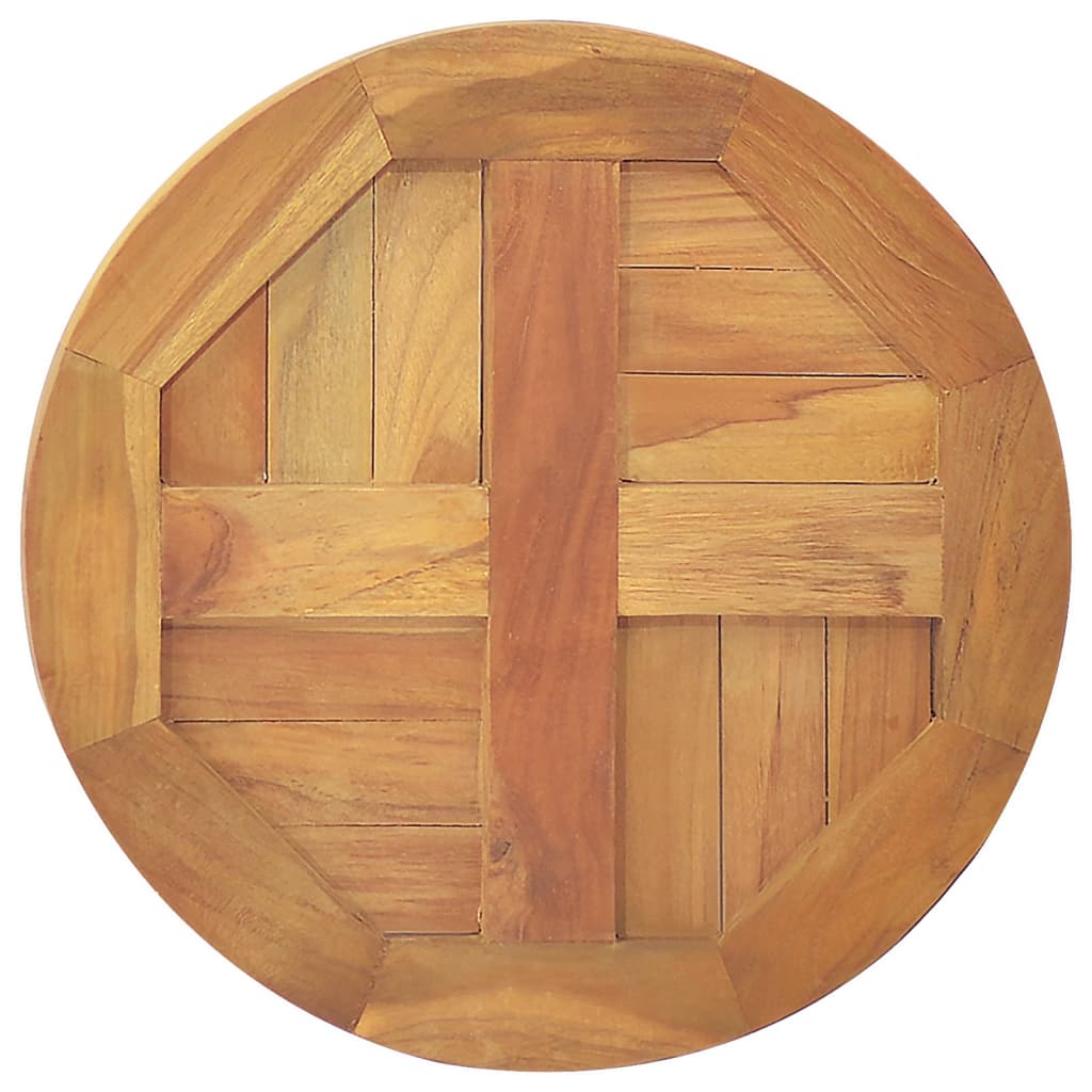 Piano Tavolo in Legno Massello di Teak Rotondo 2,5 cm 40 cm