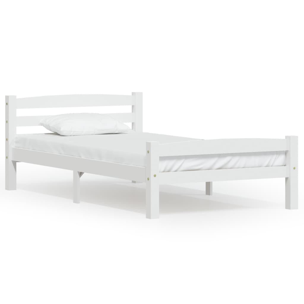 Dormeuse Estraibile senza Materasso Bianca Legno Pino 100x200cm