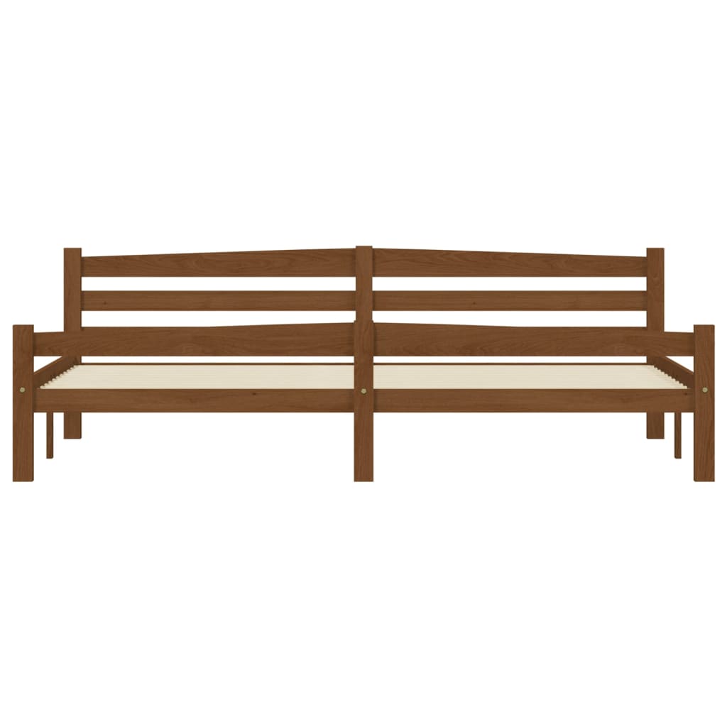 Giroletto senza Materaso Ambrato in Legno Massello 200x200 cm