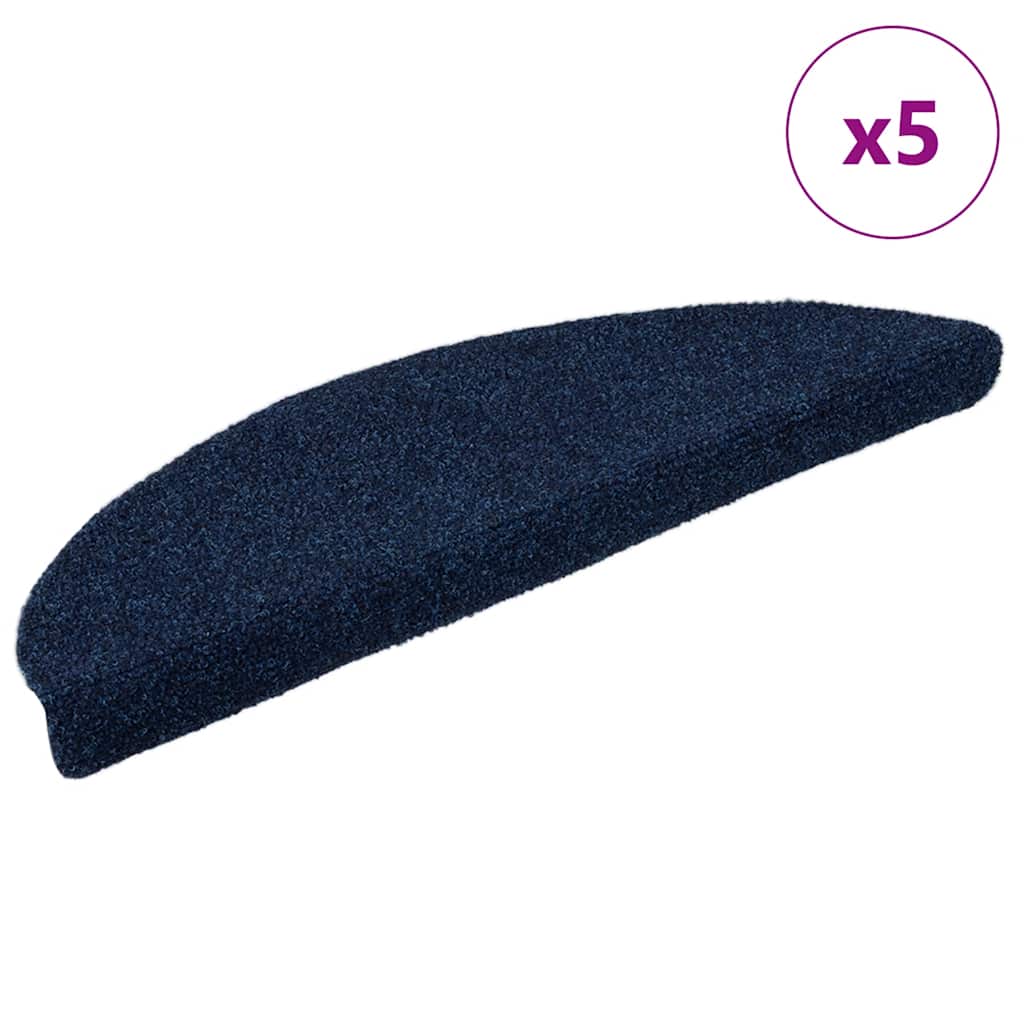 Tappetini Adesivi per Scale 5 pz Navy 56x17x3 cm Agugliati