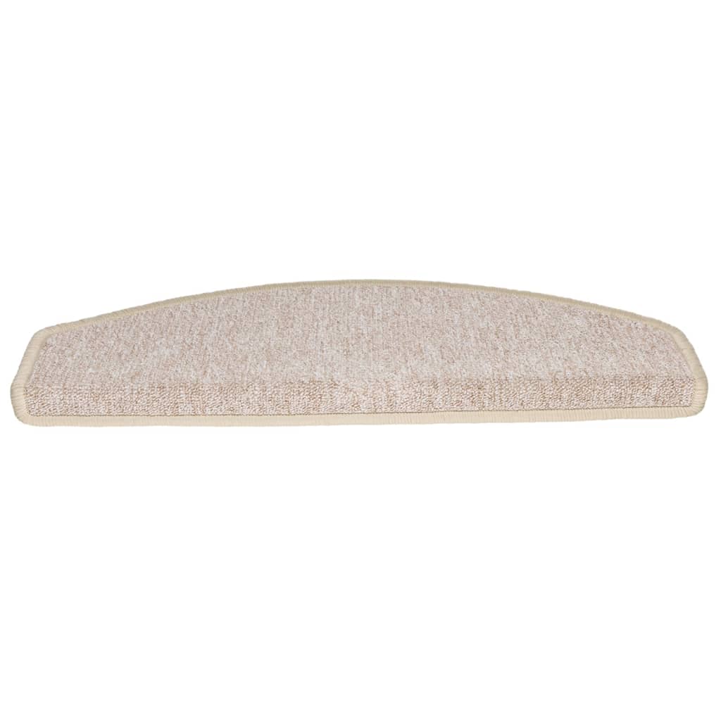 Tappetini per scale 10 pz 65x24x4 cm tortora semicircolari grandi