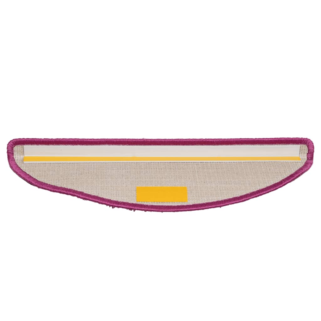 Tappetini per scale 10 pz 56x17x3 cm Viola Semicircolari