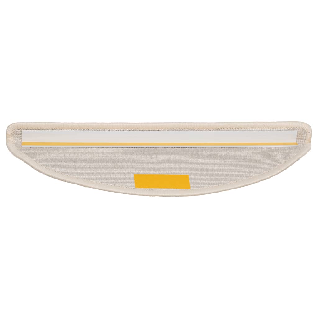 Tappetini per scale 10 pz 56x17x3 cm Bianco Semicircolari