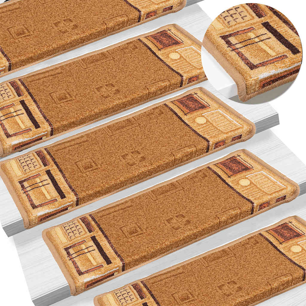 Tappetini per Scale Autoadesivi 10 pz 65x21x4 cm Beige
