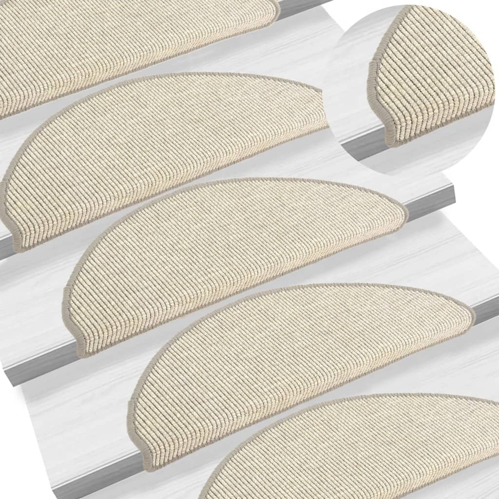 Tappetini per scale 15 pz 65x21x4 cm Argento Semicircolari Grandi