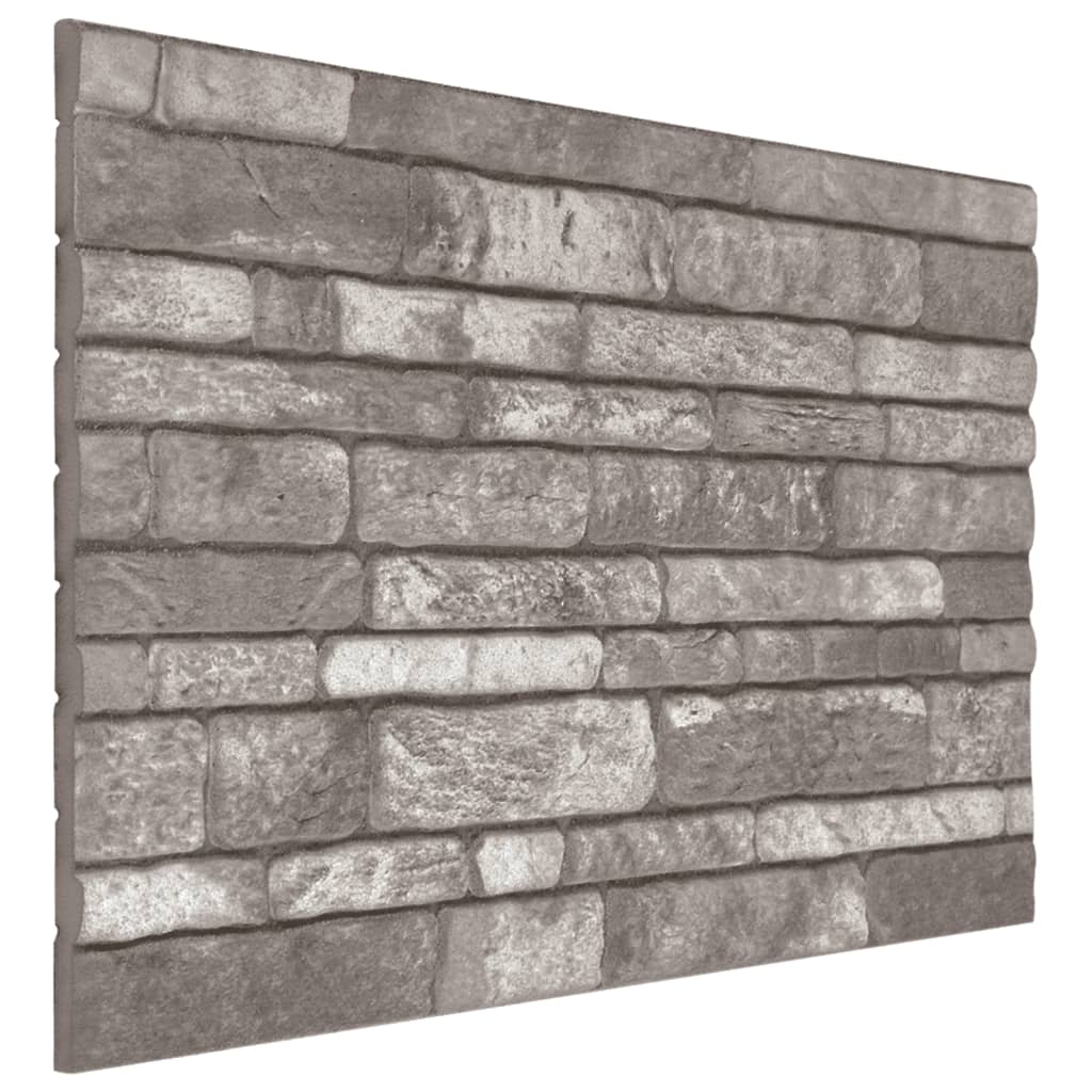 Pannelli Murali 3D con Design a Mattoni Grigio Scuro 10 pz EPS