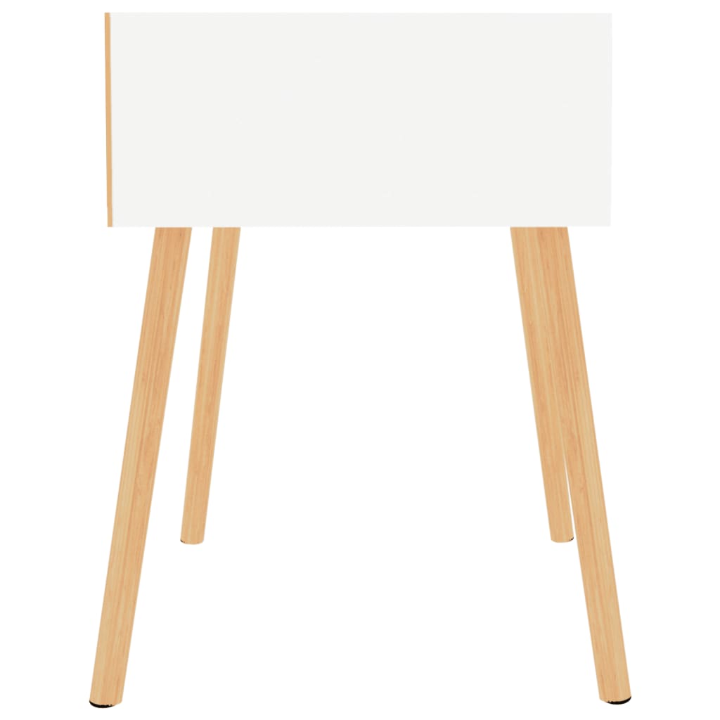 Comodini 2 pz Bianchi 40x40x56 cm in Legno Multistrato