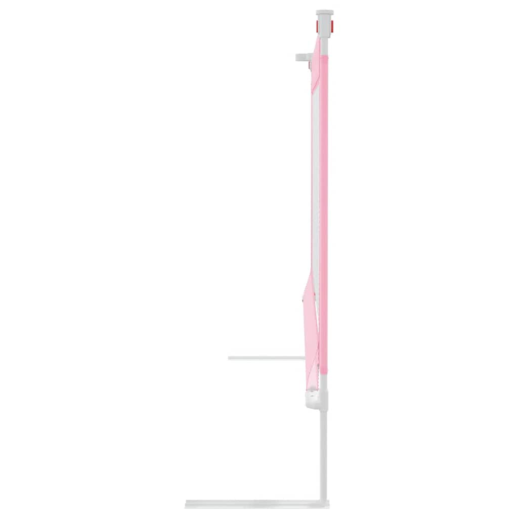 Sponda Letto di Sicurezza per Bambini Rosa 200x25 cm Tessuto