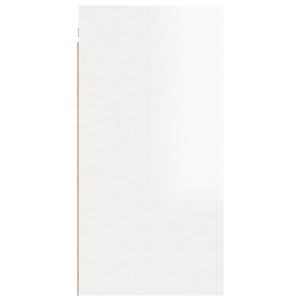 Mobile Porta TV Bianco Lucido 30,5x30x60 cm Legno Multistrato