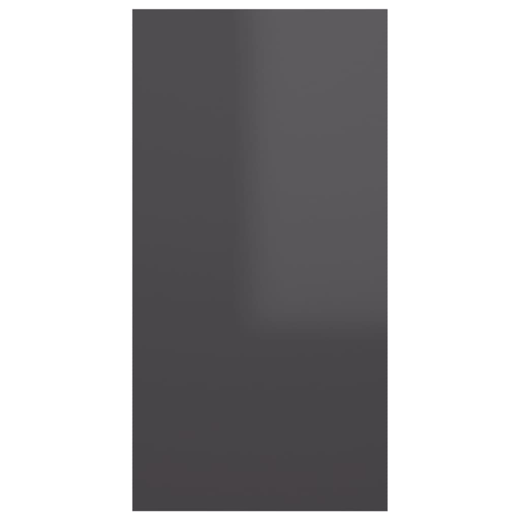 Mobili TV 2pz Grigio Lucido 30,5x30x60 cm Legno Multistrato