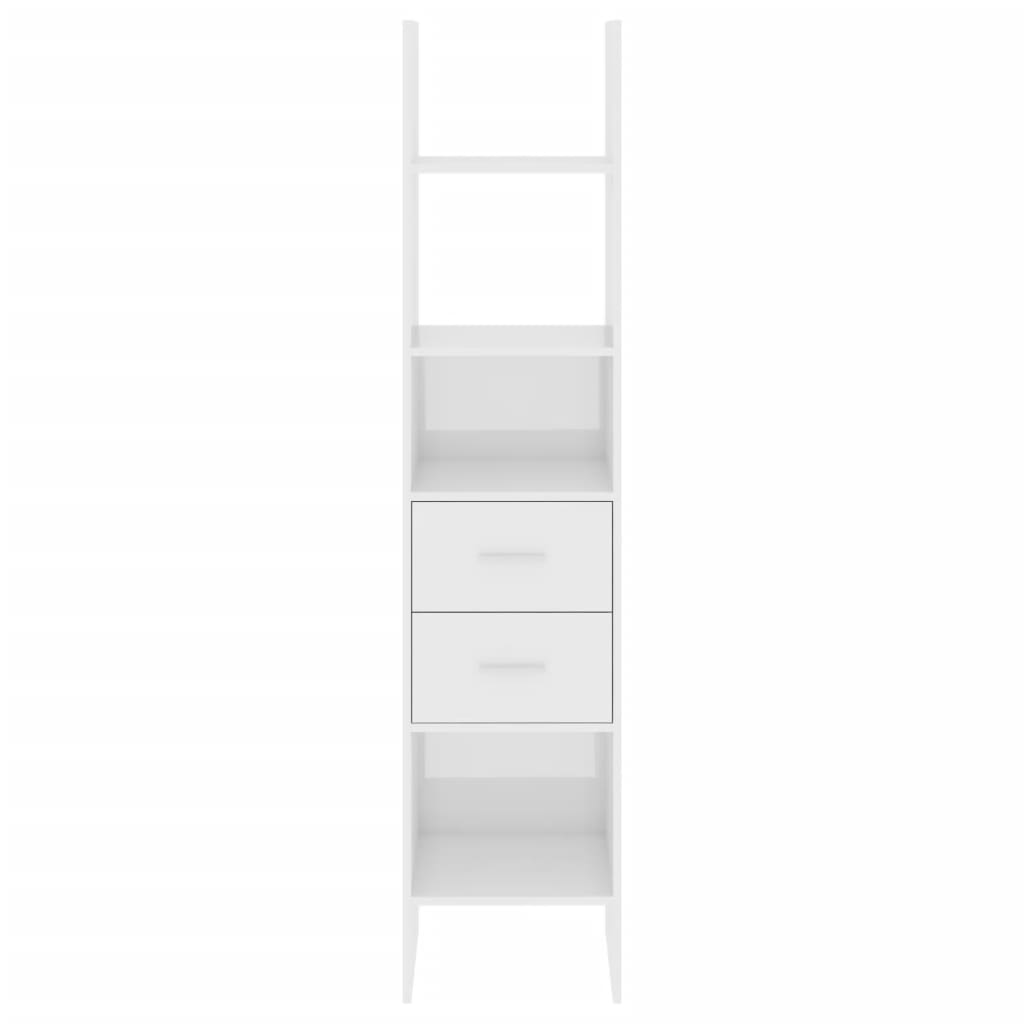 Libreria Bianco Lucido 40x35x180 cm in Legno Multistrato