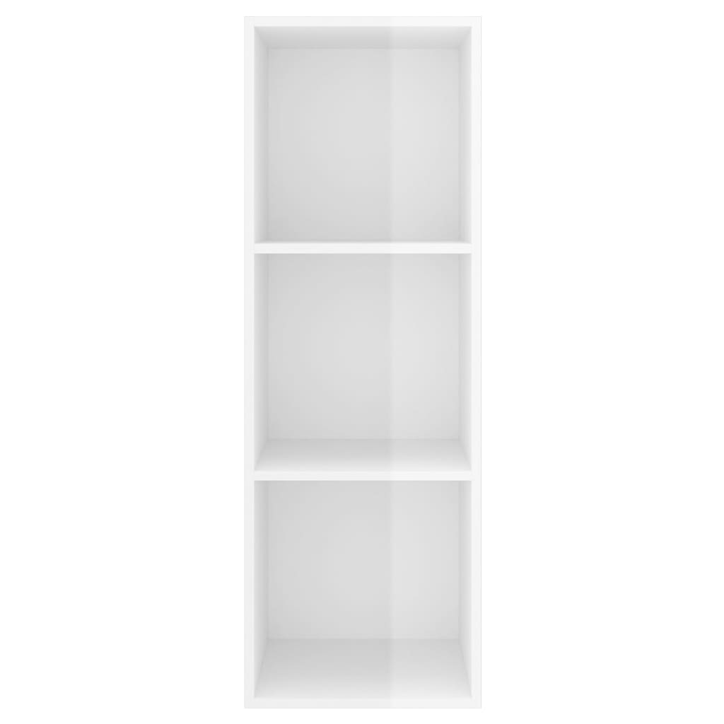 Mobile TV da Parete Bianco Lucido 37x37x107cm Legno Multistrato