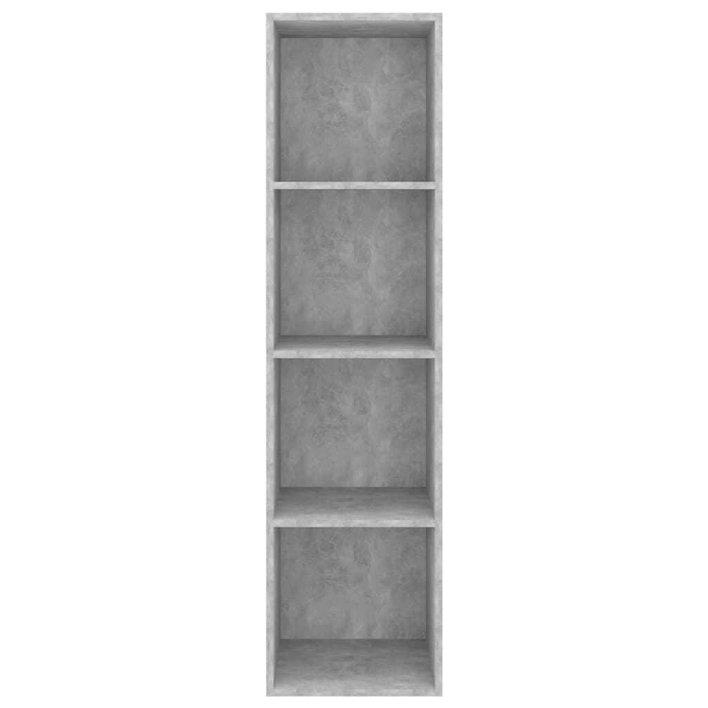 Mobile TV Parete Grigio Cemento 37x37x142,5cm Legno Multistrato