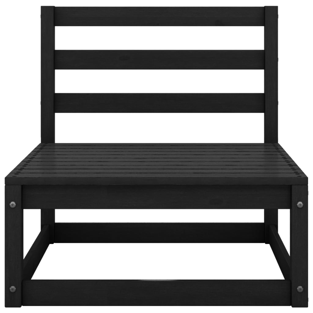 Set Divani da Giardino 2 pz con Cuscini Massello di Pino Nero