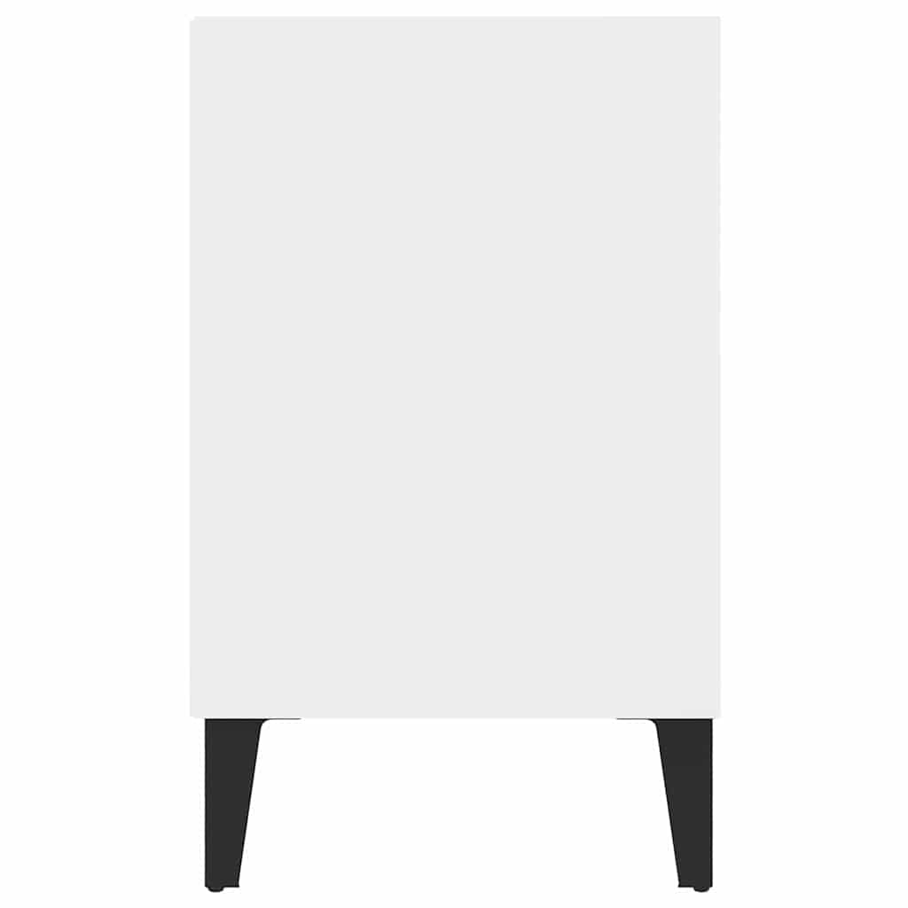 Mobile TV con Gambe in Metallo Bianco 103,5x30x50 cm