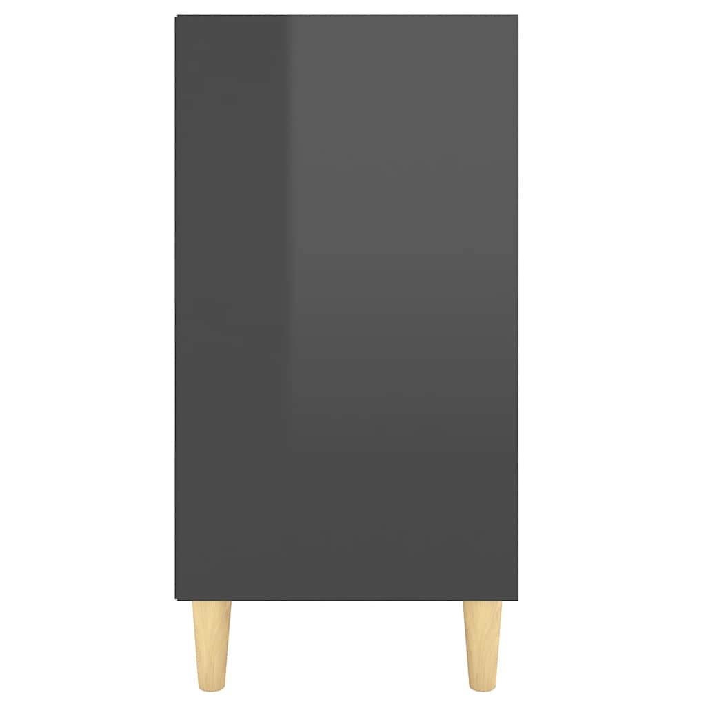 Credenza Grigio Lucido 103,5x35x70 cm in Legno Multistrato