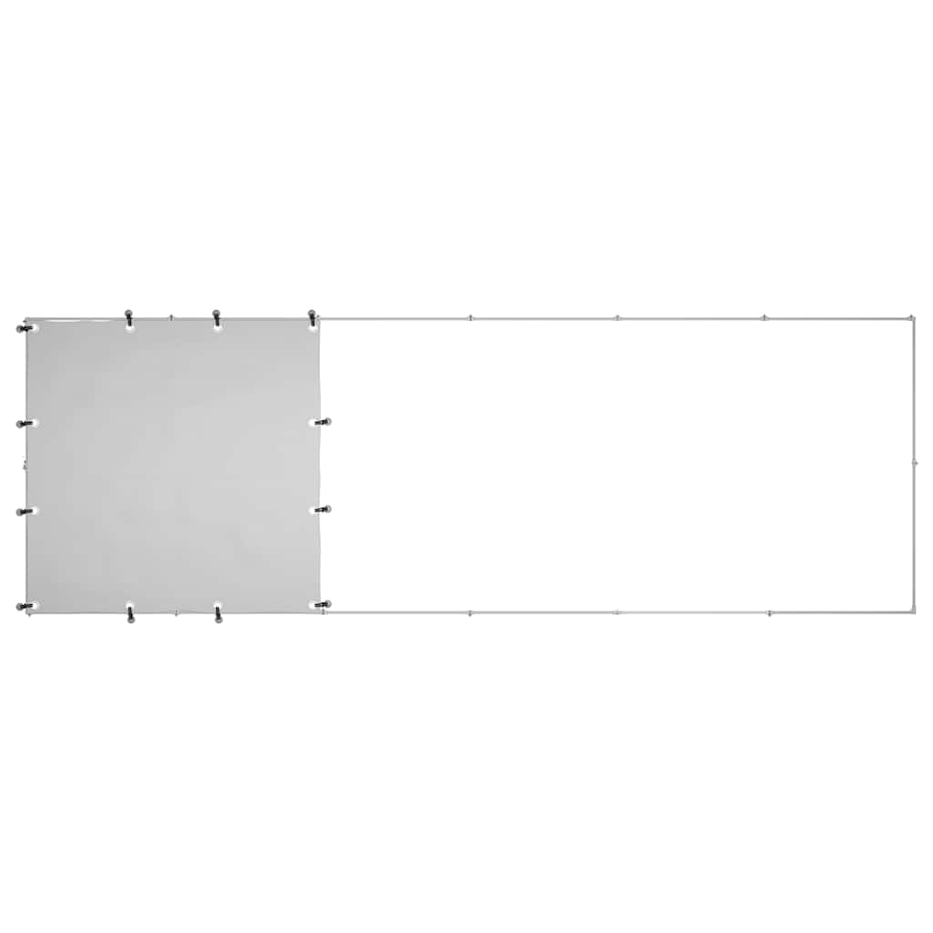 Gabbia per Cani Argento 330x110x110 cm in Acciaio