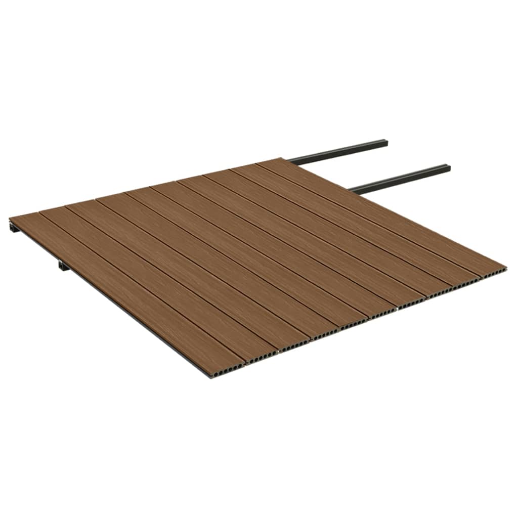 Listoni Decking WPC con Accessori Marroni e Grigi 20m² 2,2 m