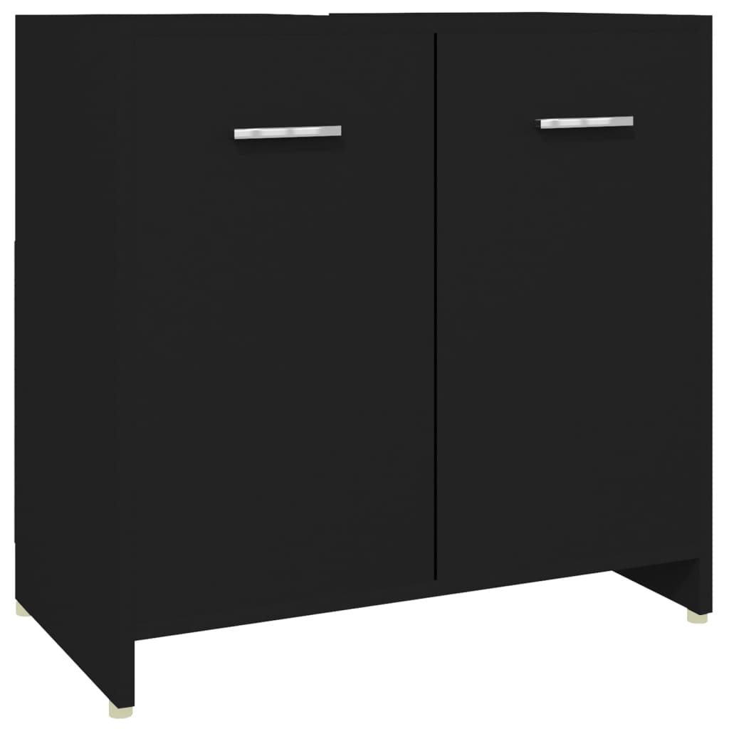 Set Mobili da Bagno 4 pz Nero