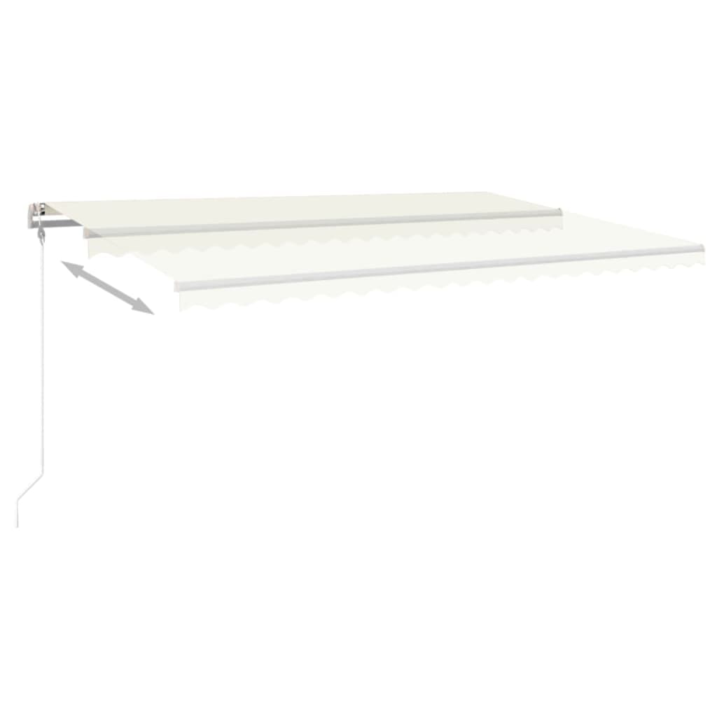 Tenda Automatica Sensore Vento e LED 500x300 cm Crema