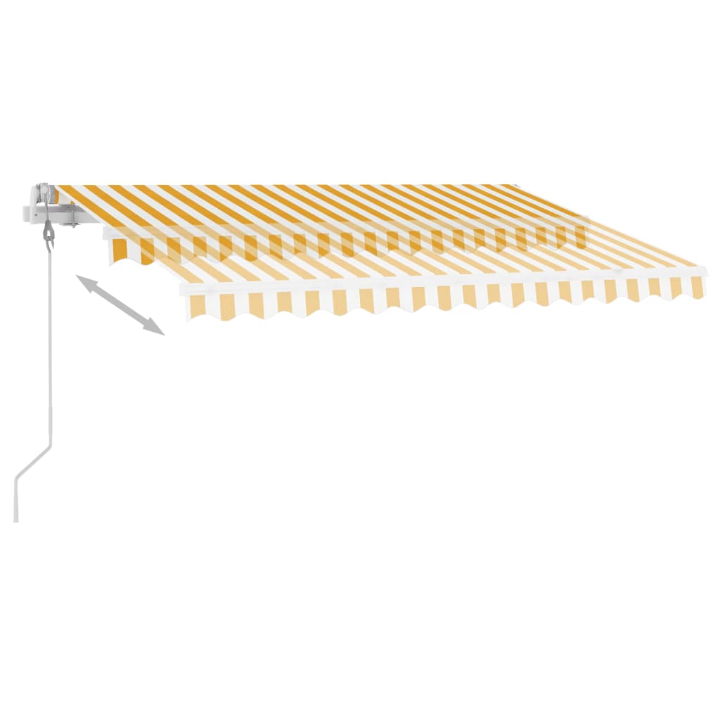 Tenda Automatica con Sensore Vento LED 300x250 cm Gialla/Bianca