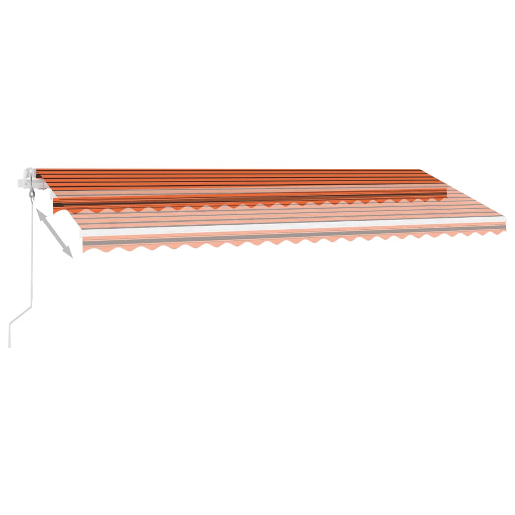 Tenda Retrattile Automatica 400x300 cm Arancione e Marrone
