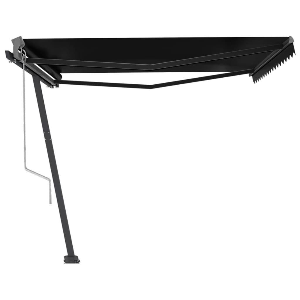 Tenda Sole Retrattile Automatica con Palo 400x350 cm Antracite