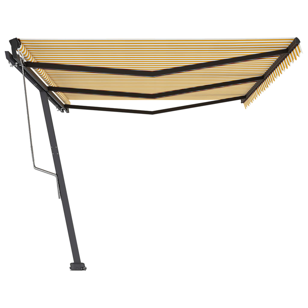 Tenda da Sole Autoportante Automatica 600x350 cm Gialla Bianca