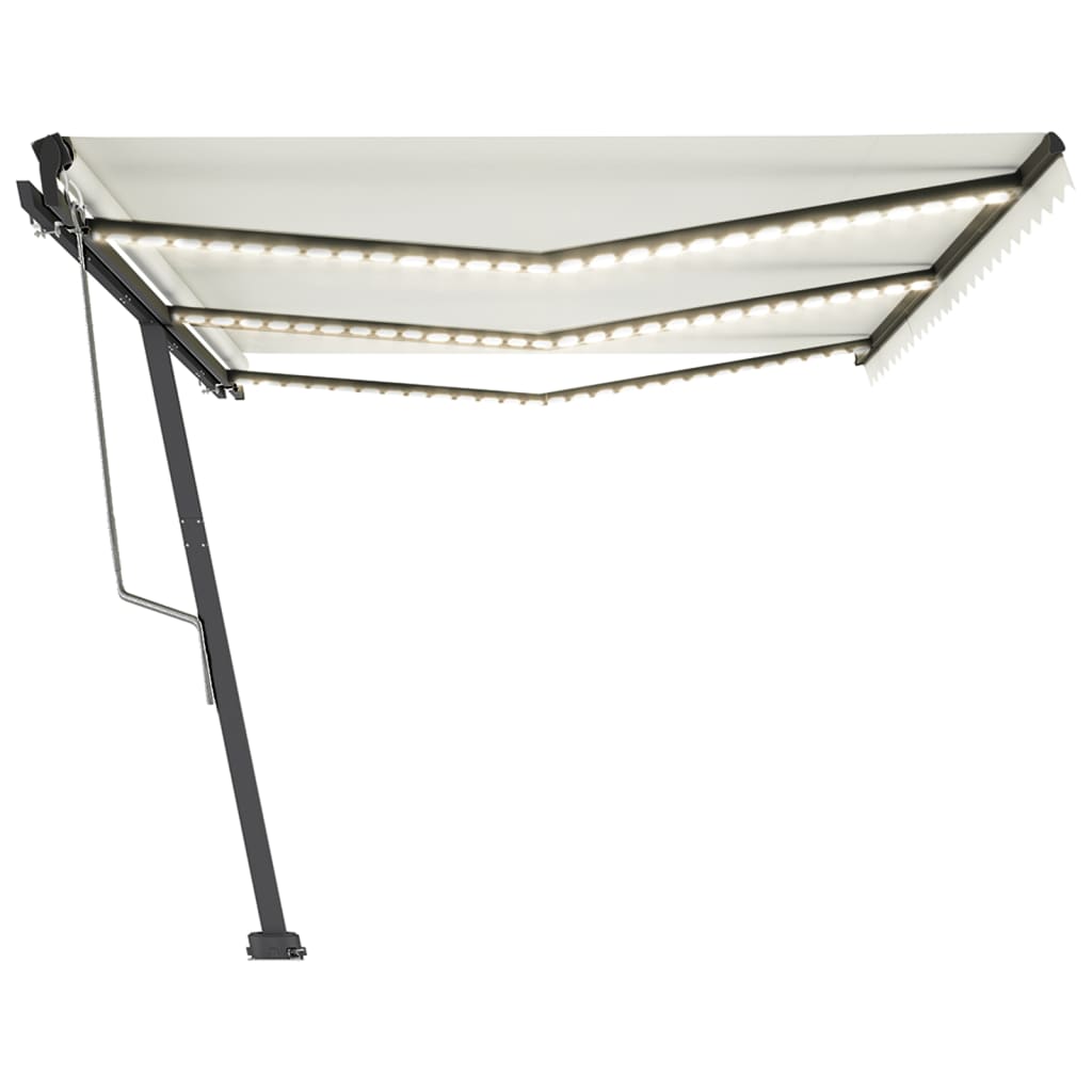 Tenda Automatica con Sensore Vento e LED 600x350 cm Crema