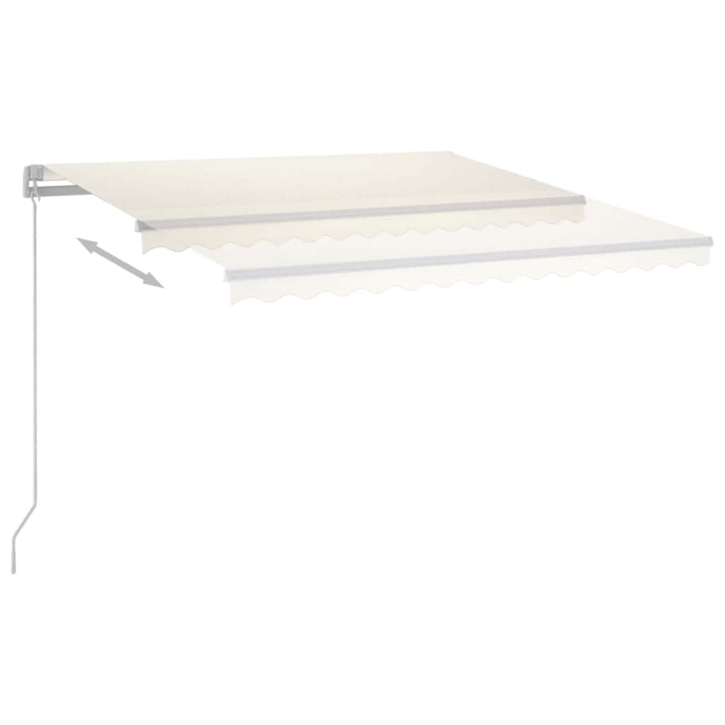 Tenda Automatica con Sensore Vento e LED 3x2,5 m Crema