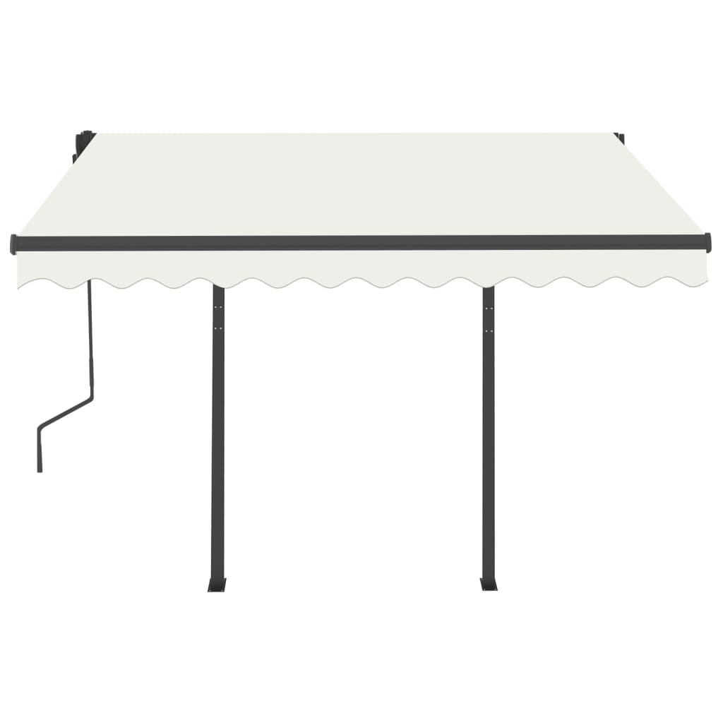 Tenda da Sole Automatica Sensore Vento e LED 3,5x2,5 cm Crema