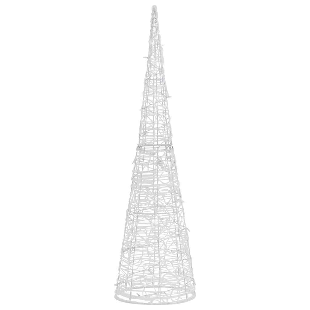Piramide Decorativa Cono di Luce LED Acrilico Bianco Caldo 120cm