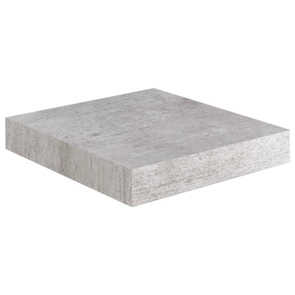 Scaffali a Parete 2 pz Grigio Cemento 23x23,5x3,8 cm in MDF