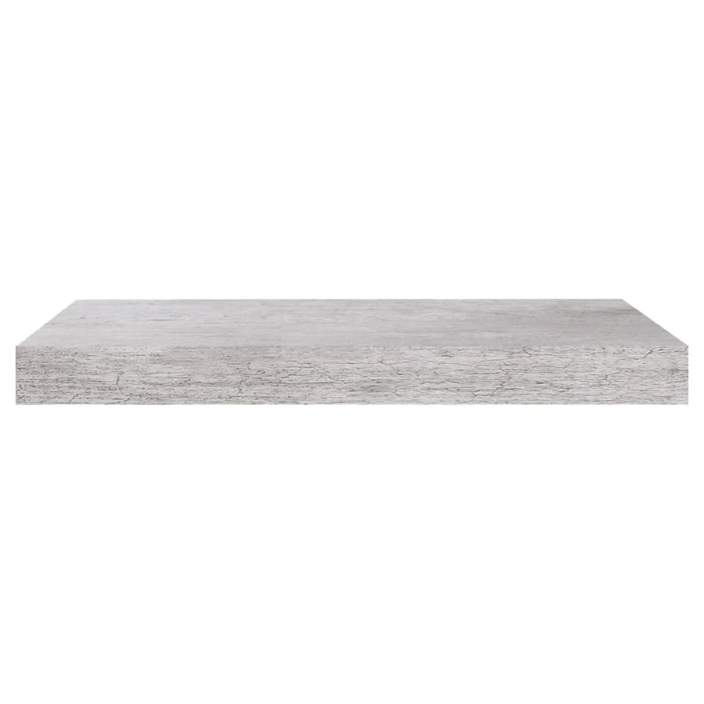 Scaffale a Parete Grigio Cemento 50x23x3,8 cm in MDF