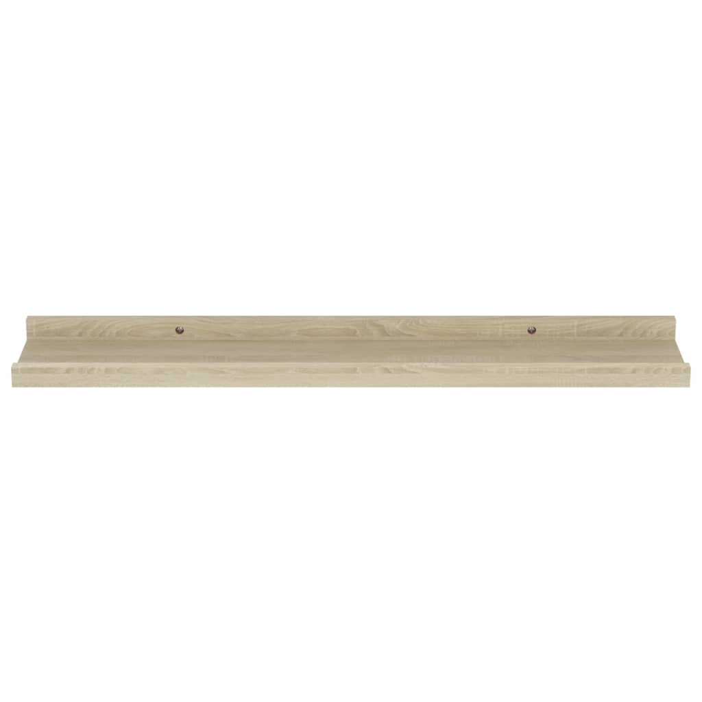 Mensole da Parete 4 pz Rovere Sonoma 60x9x3 cm