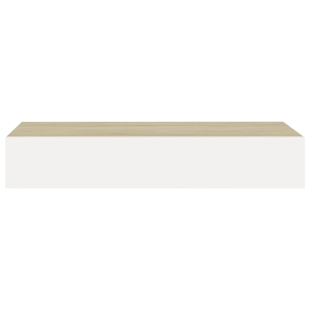 Scaffale con Cassetti Rovere e Bianco 60x23,5x10 cm in MDF