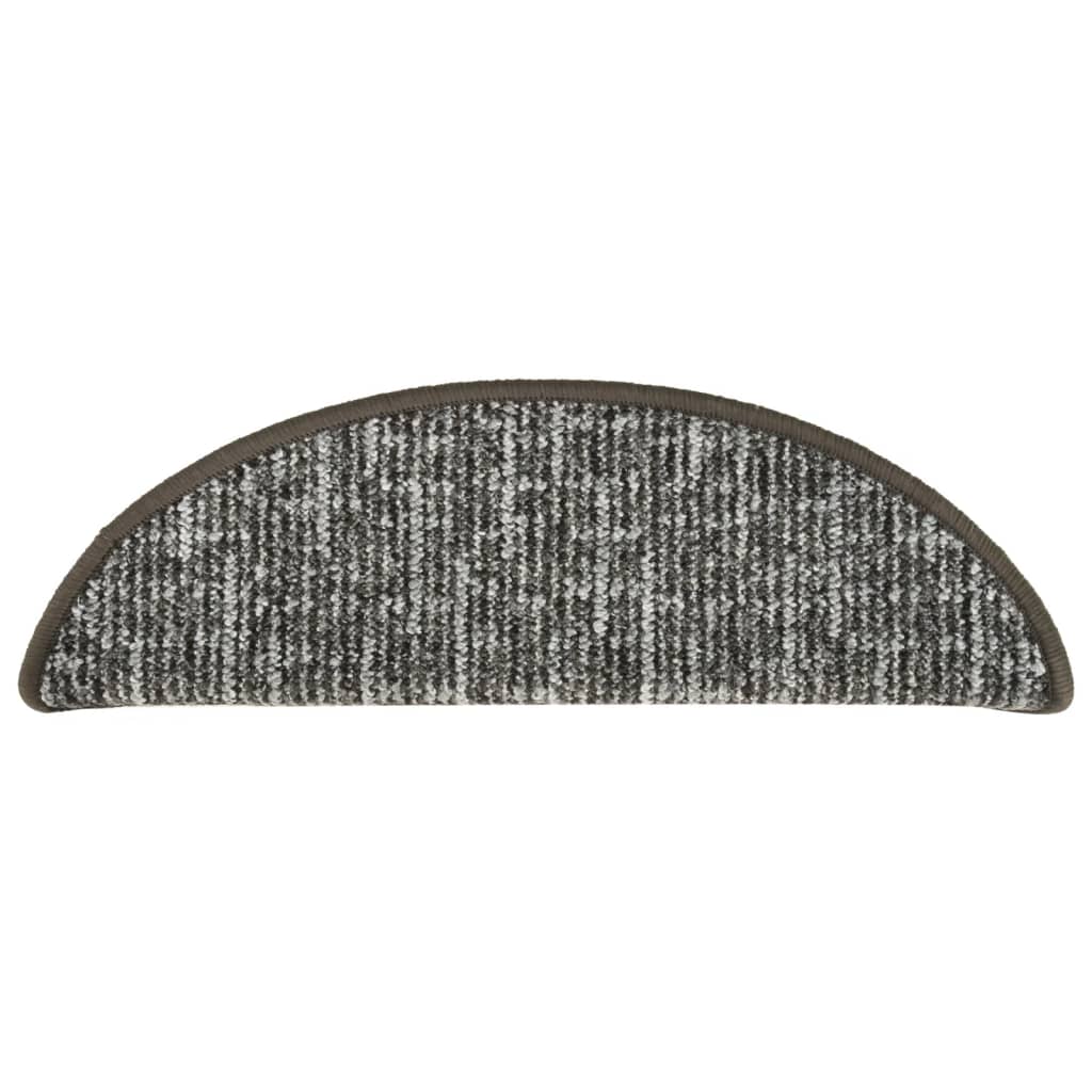 Tappetini per Scale 15 pz Antracite 65x21x4 cm