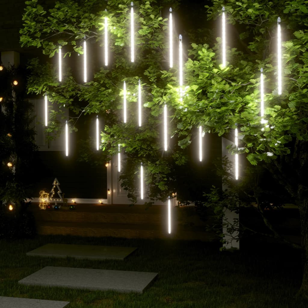 Luci Meteoriche 20pz 30cm Bianco Freddo 480 LED Interni Esterni
