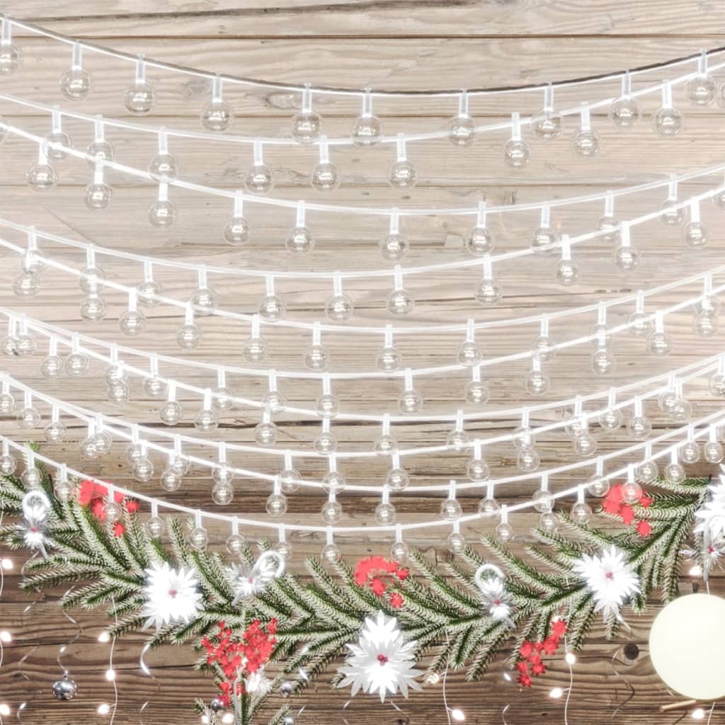 Filo di Luci Sferiche 40 m 400 LED Bianco Freddo 8 Funzioni