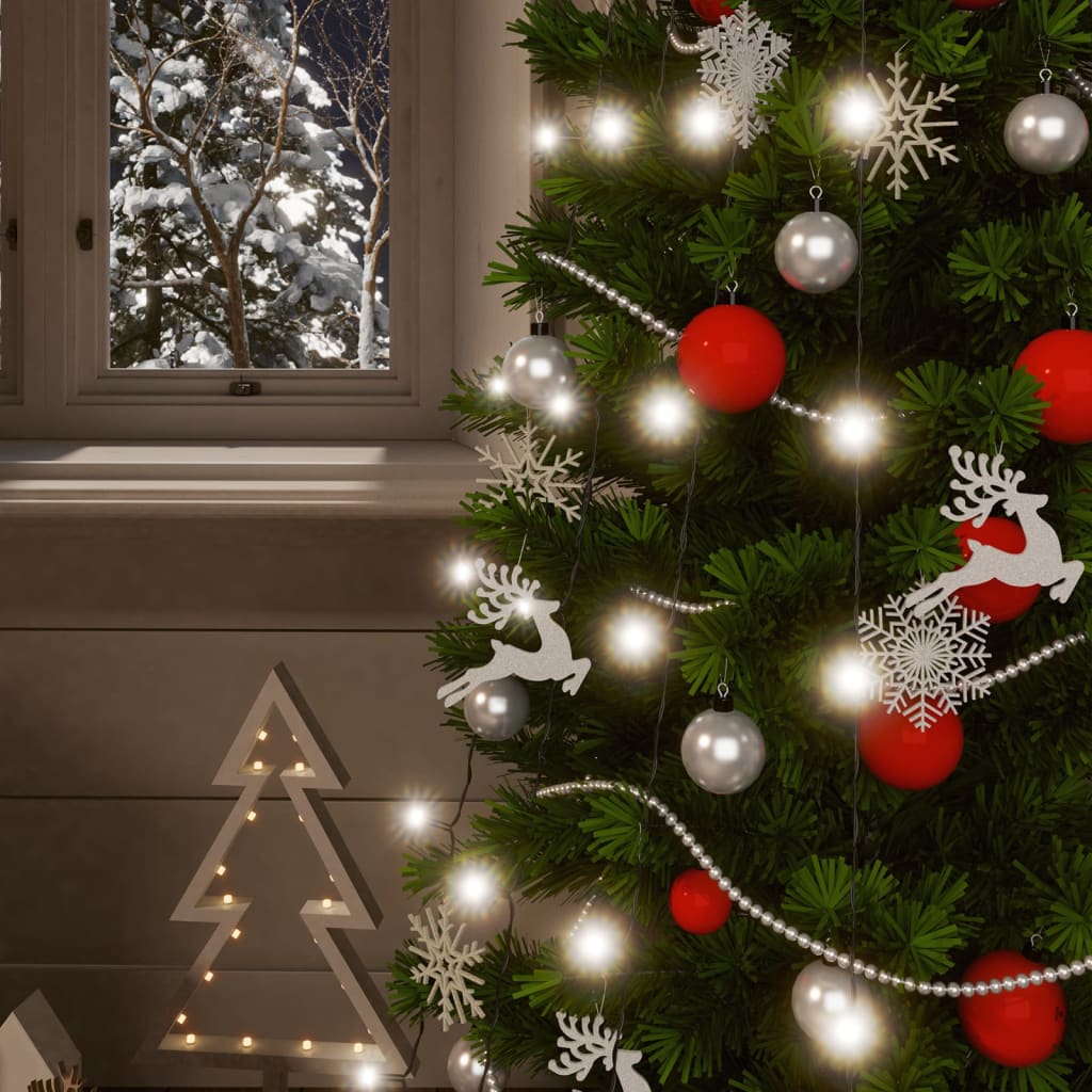 Luci Solari Fatate 5 pz 5x200 LED Bianco Freddo Interni Esterni